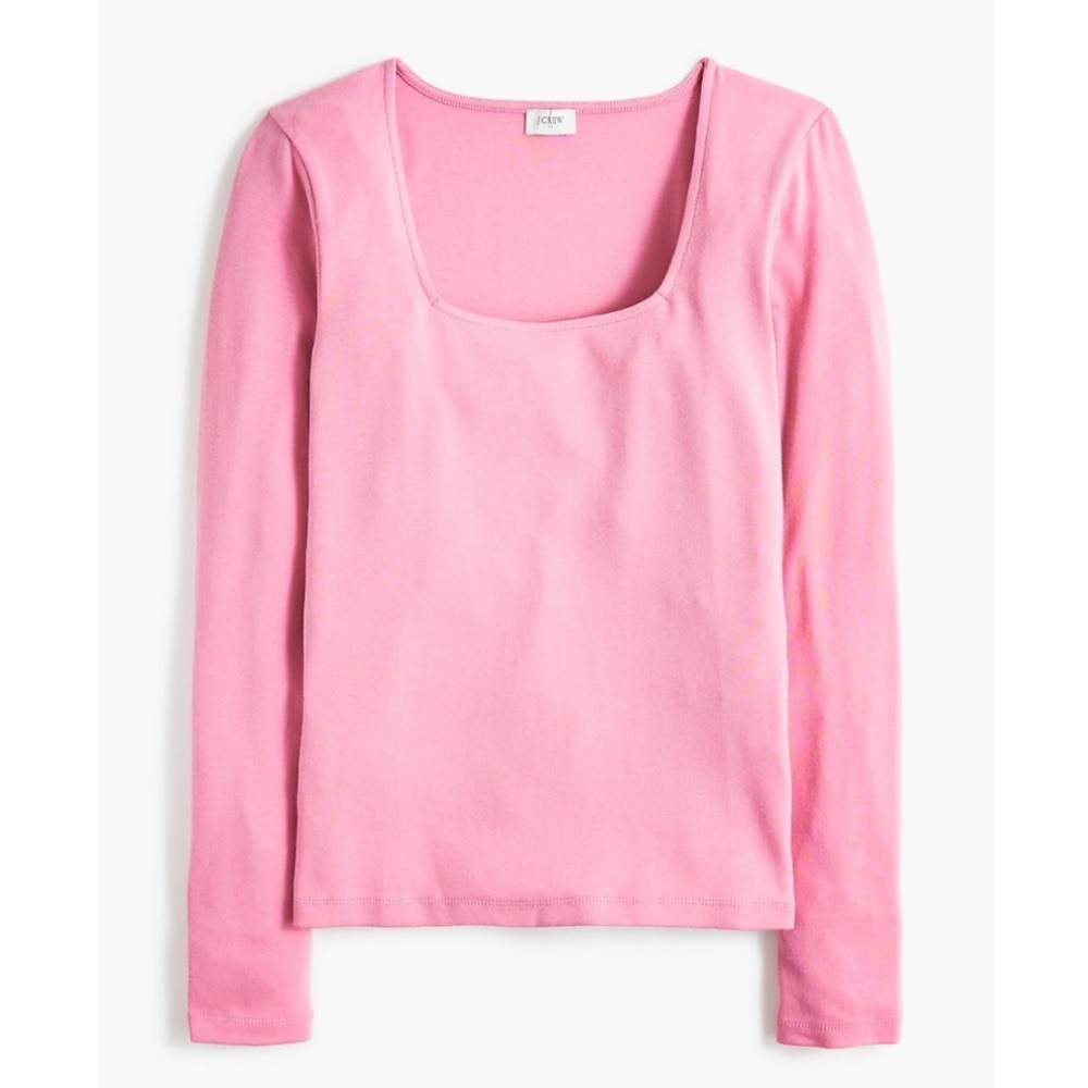 J. Crew Squareneck long-sleeve top Rose M